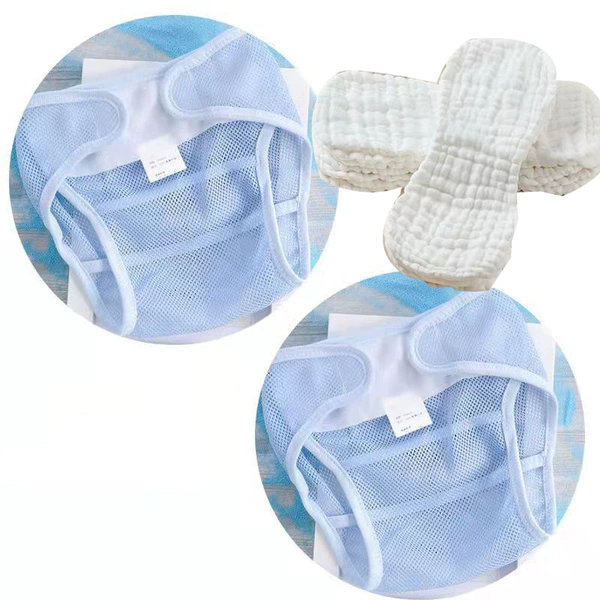Net eye diaper pocket [Blue 2]+peanut diaper 10 10