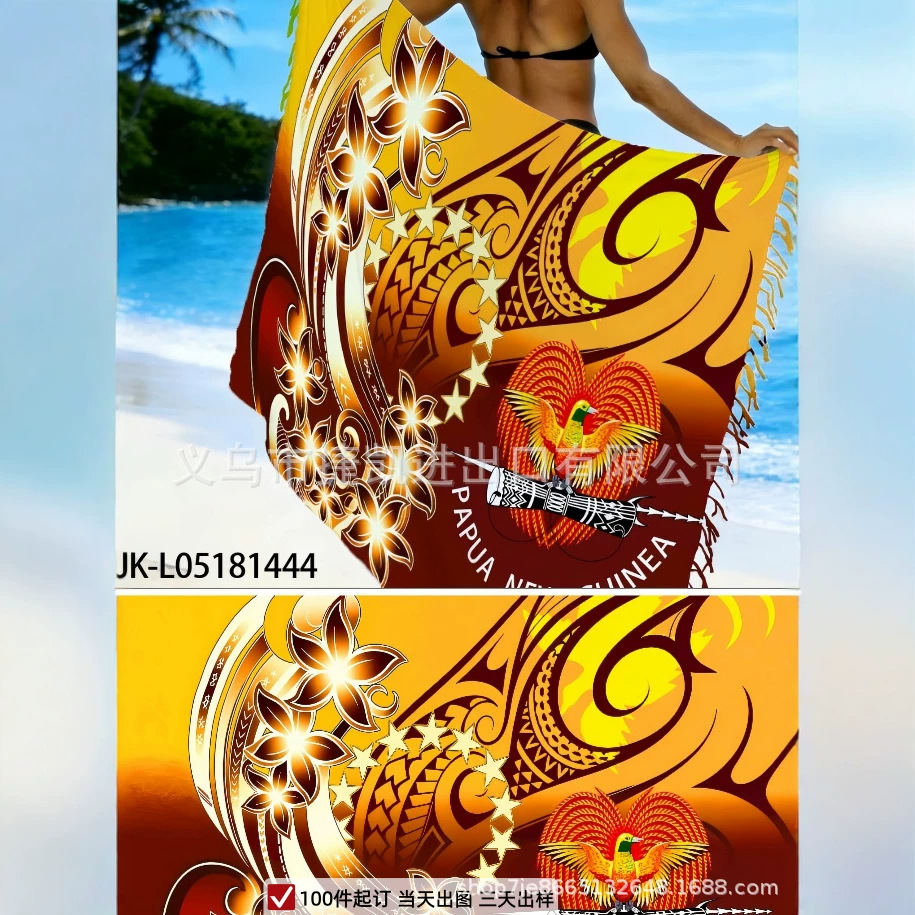South American ethnic style seaside beach loose skirt Sarong factory made fringed skirt