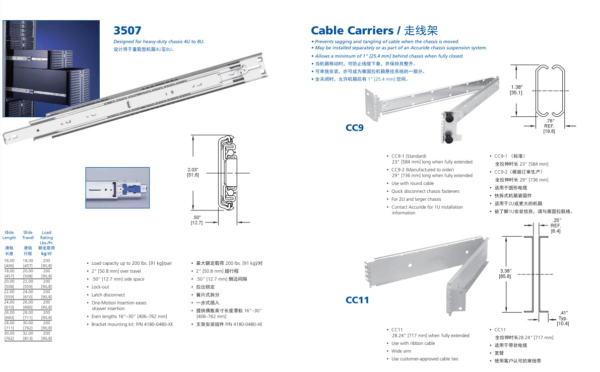 Accuride 雅固拉3507导轨