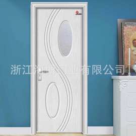 江山木门厂家直销优质环保PVC免漆室内玻璃套装卫生间厨房阳台门