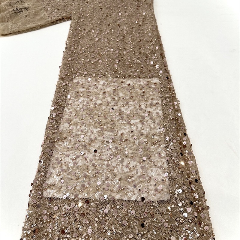 Gaoding industria pesada de encaje sequin bordado tela de malla vestido de boda vestido de gala tela de cena