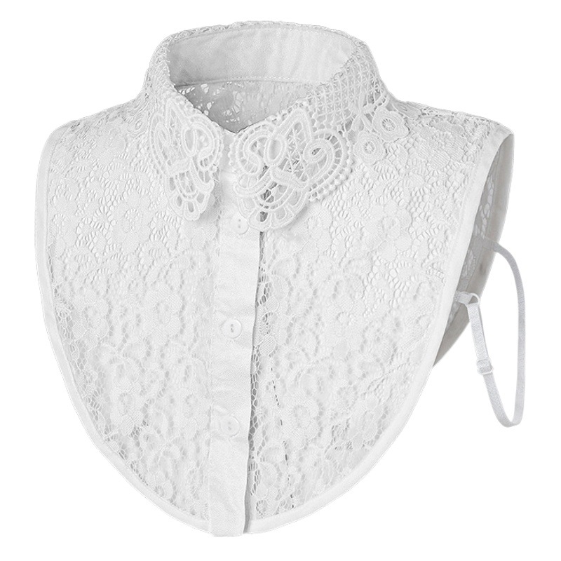 Korean Women's Fake Collar Accessories Embroidered Lace Shirt Fake Collar Small Lapel Wear Women's Shirt Fake Collar