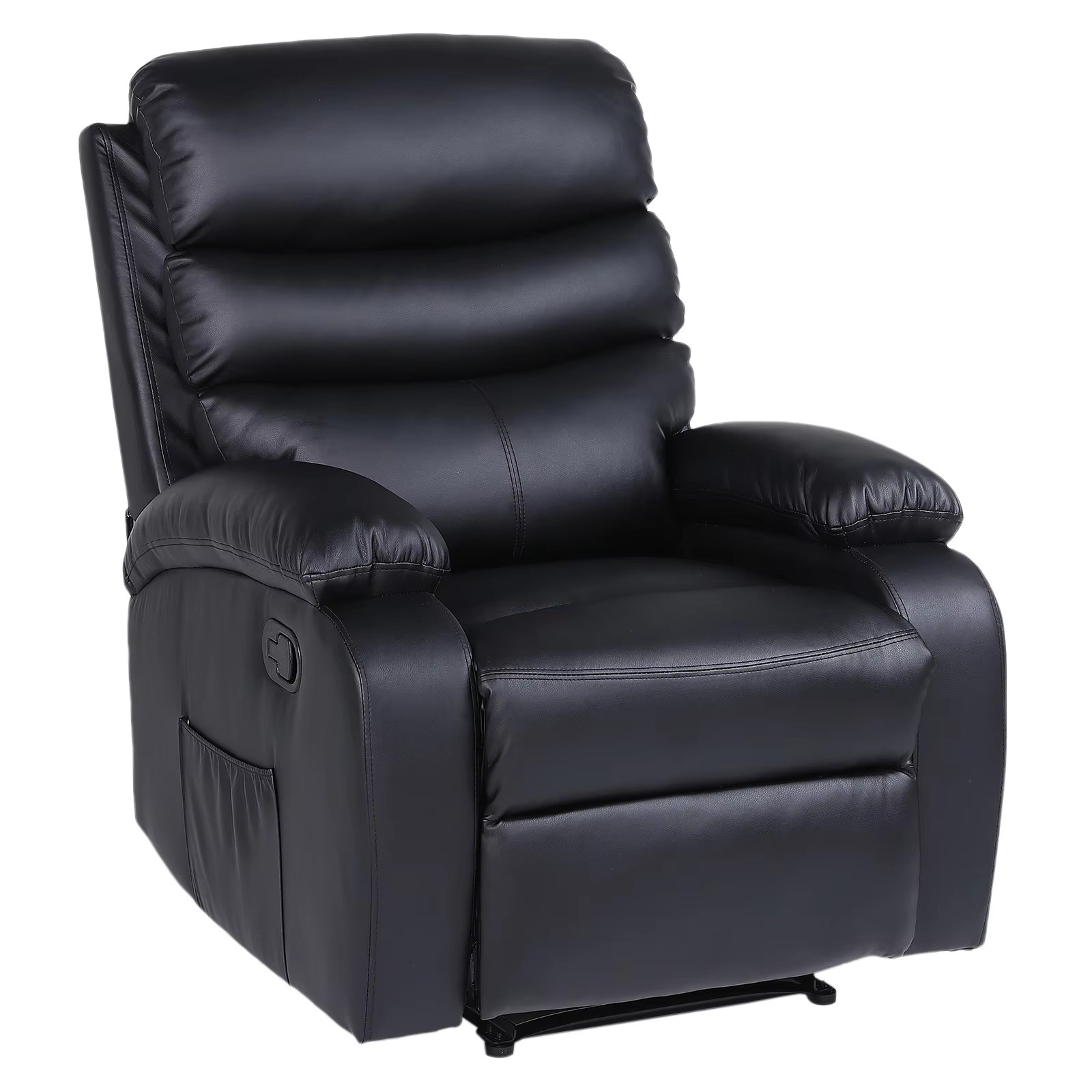 Nuevo diseño lujoso estilo europeo sala de estar moderna un solo manual PU cuero sillón sofá conjunto de muebles