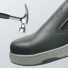 Men's safety shoes with steel toe cap, anti-puncture and anti-smashing, black and white, four-season comfortable and breathable, lightweight and safe work shoes