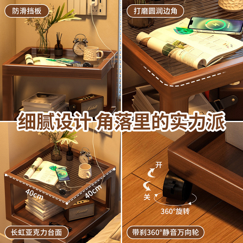 Nuevo tipo de mesa de cabecera simple creativa casa sala de estar sofá lado varios estantes decoración de cabecera de cama dormitorio gabinete móvil