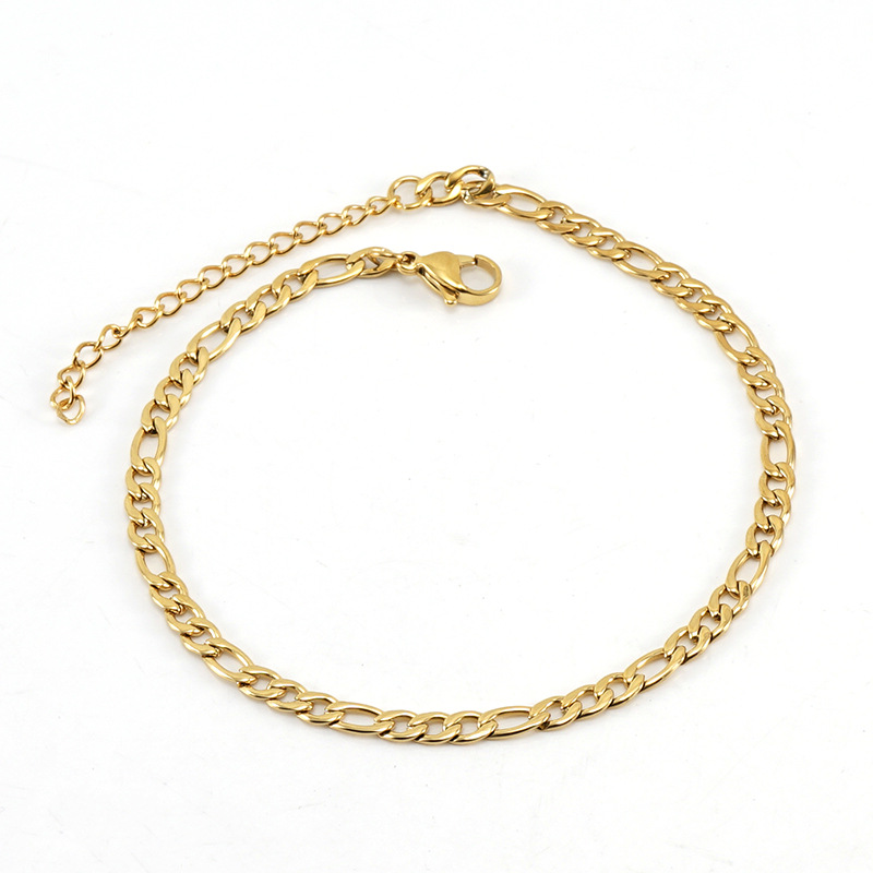 Daily Occasion 304 Stainless Steel Material Wholesale Jewelry Simple Style Bow Knot 304 Stainless Steel Zircon 18K Gold Plated Plating Anklet