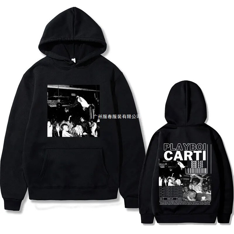 Hip-Hop Rapper Playboi Carti Die Lit Music Album Sweatshirt Men's Wool Cotton Sportswear