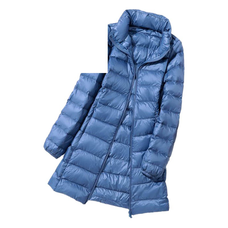 Очень большой размер, легкий пуховик, Женская осенне-зимняя новая Сверхлегкая Свободная куртка средней длины с капюшоном Chubby MM200