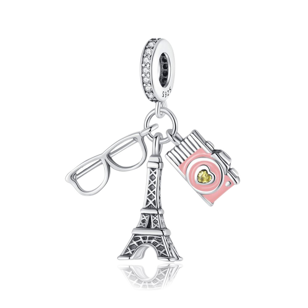 1 Pièce Le Cuivre Zircon La Tour Avion Pendentif display picture 4