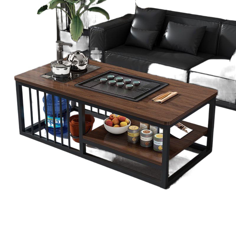 Mesa de centro de kung fu simple, mesa de té china para oficina, mesa de té para apartamentos pequeños, sala de estar, fábrica de mesas integradas de té automático para el hogar