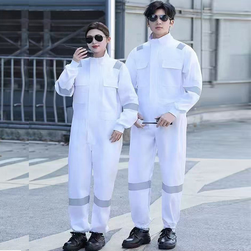 跨境连体工作服男反光全棉煤矿井下船厂船员工装外贸劳保服连体服|undefined