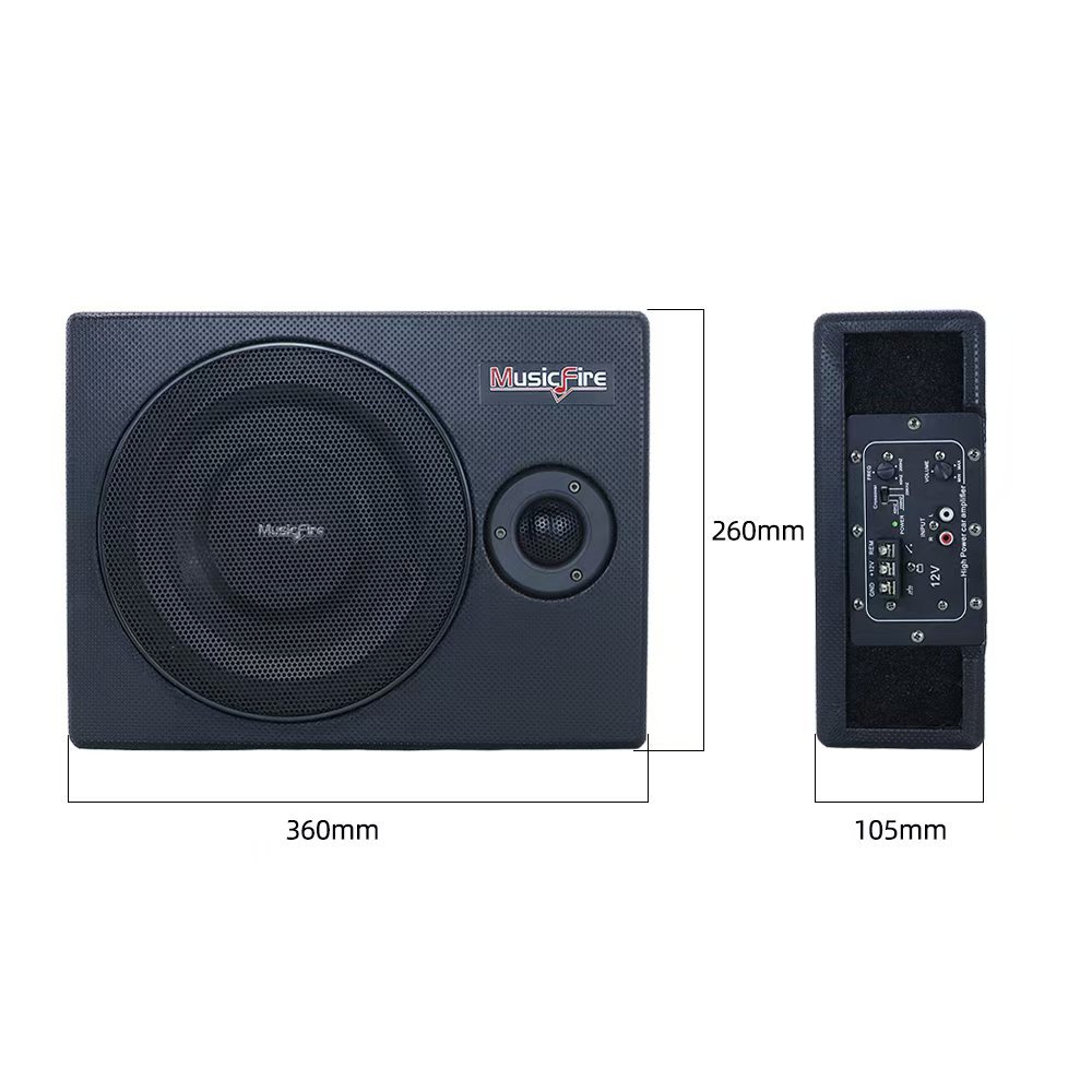 Factory Active Car Ultra-Thin Subwoofer 8inch High Power with Amplifier 12V Modified Car Subwoofer Mf-U8