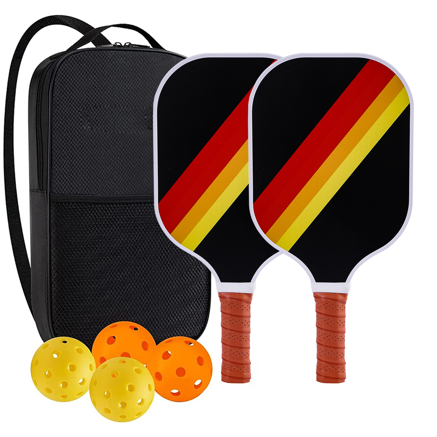 Fiberglass Pickleball Racket Fiberglass Pp Honeycomb High-Elastic Uv Printed Carbon Fiber Set Usapa Certified