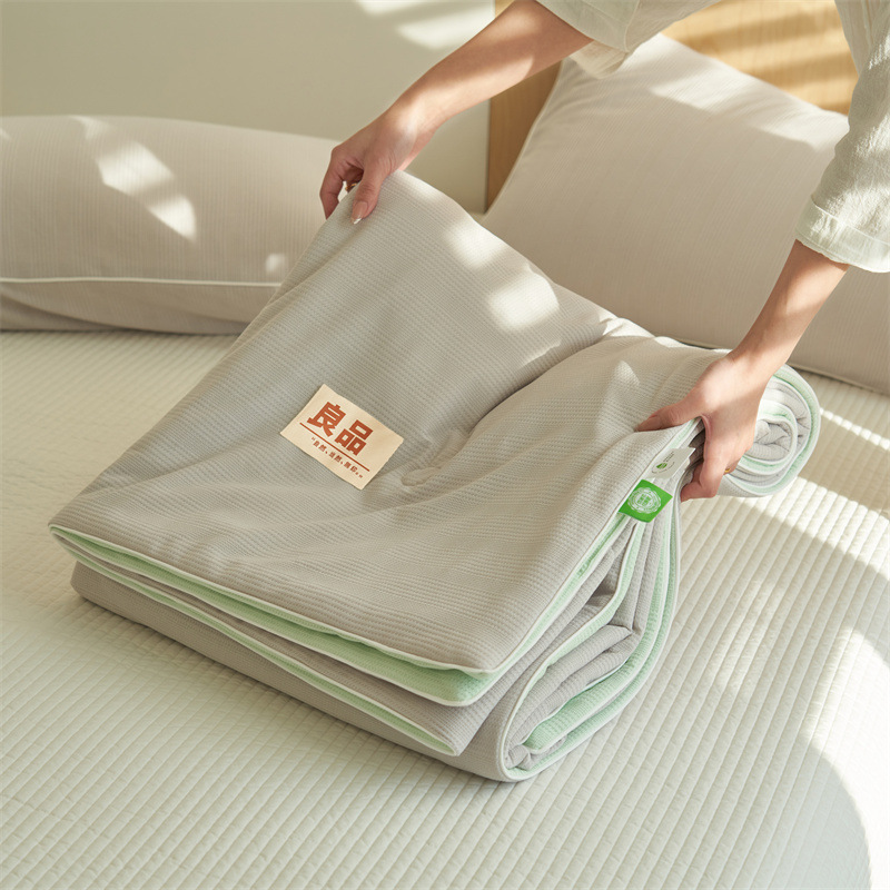 Edredón de aire acondicionado fresco edredón fresco de verano dormitorio familiar individual de verano edredón de seda de hielo edredón de algodón lavable a máquina núcleo de edredón image 11