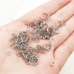 Stainless steel open ring closed ring colorfast multi-specification DIY jewelry accessories bracelet necklace connecting ring wholesale