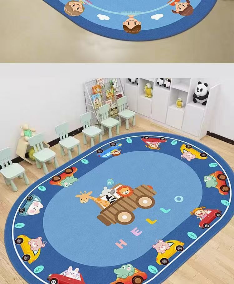 Kindergarten floor mats, daycare tutoring class classroom mats, reading area cooling-resistant and dirt-resistant carpets, cartoon rugs available for delivery