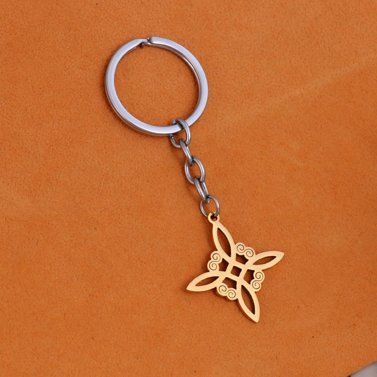 Lady Streetwear Witches Knot Titanium Steel Women's Bag Pendant Keychain display picture 3