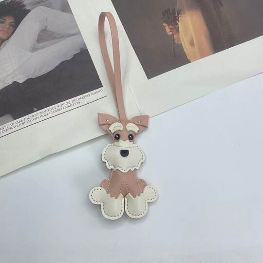 Schonery Dog Leather Gift Personality Creative Dog Car Keychain Bag Hanging Ornaments Wholesale