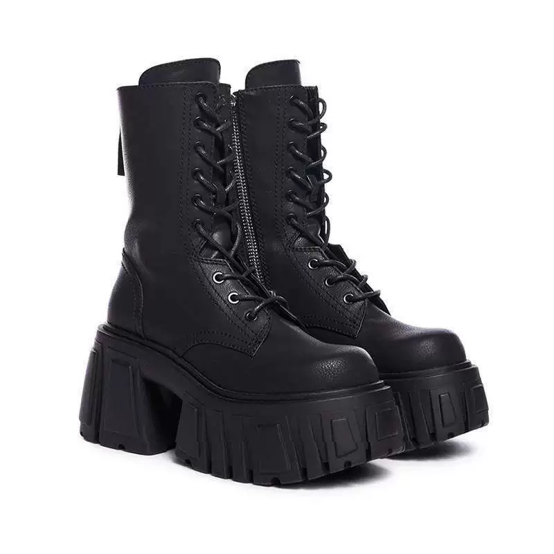Martens, fashionable boots platform, 10 cm, punk style, cosplay