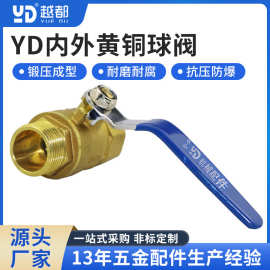 内外黄铜球阀固定球阀阀门开关球阀黄铜球阀 球阀开关全铜 铜球阀