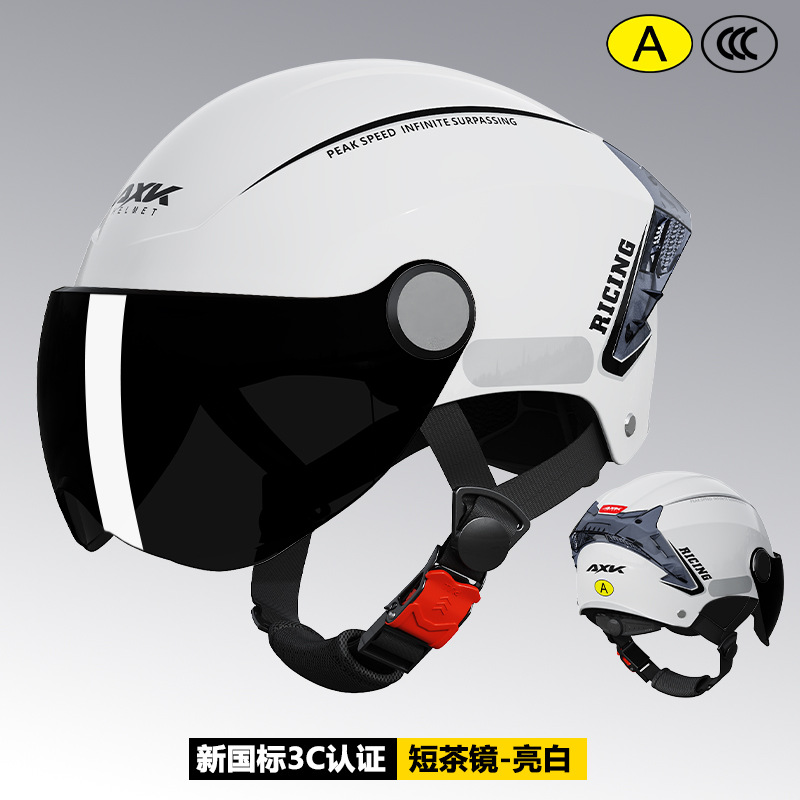 3C certificado casco de coche eléctrico protector solar para hombre motocicleta de verano para mujer medio casco Four Seasons Universal nuevo casco de seguridad estándar nacional