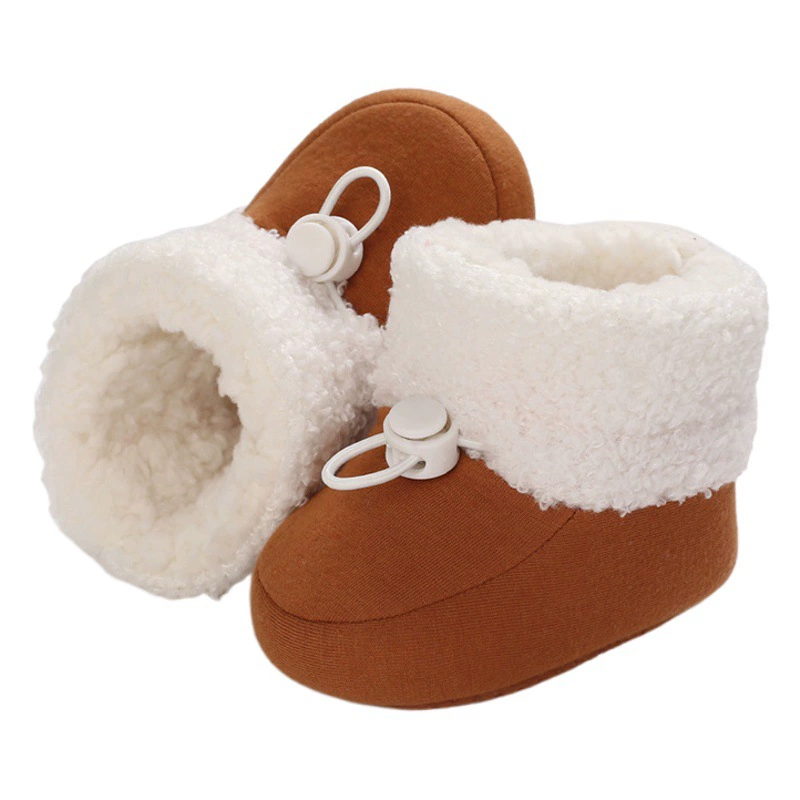 Зимние детские хлопковые ботинки для малышей 0-1 года с мягкой подошвой, унисекс, для снега