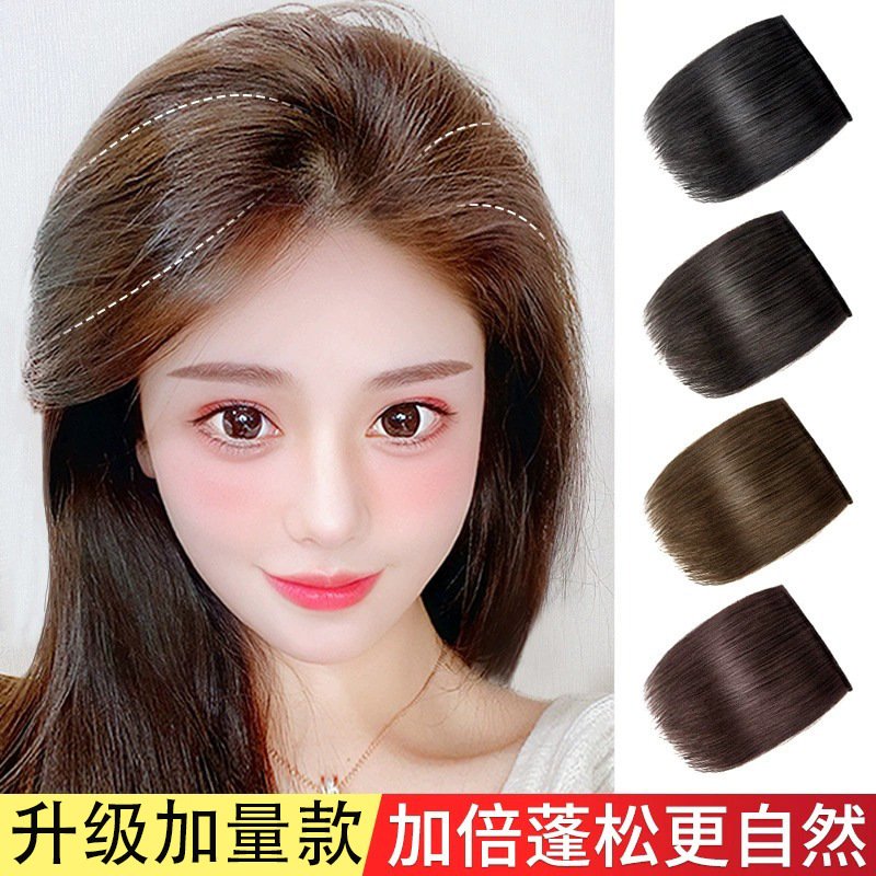 여성용 가발, 머리 위 부분 교체, 푹신한 모발 증가 패드, 모발 뿌리 패드, 눈에 보이지 않는 흔적 없는 실제 모발, 높은 머리 가발
