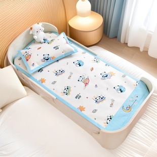 2025 New Children's 7A Antibacterial High Density Embroidered Ice Silk Mat Summer Baby Summer Mat Baby Class A Cartoon Mat