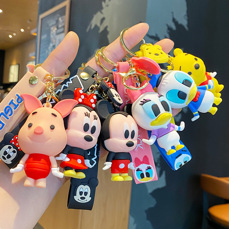 Cartoon Cartoon Minnie Mickey doll keychain female exquisite cute schoolbag pendant car key chain creative gift