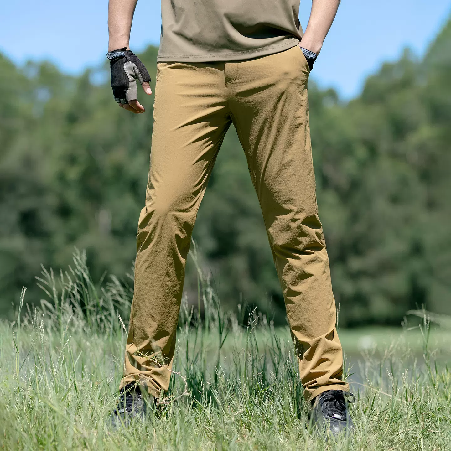 户外休闲裤子男款春秋季宽松直筒窄版休闲裤潮牌美式工装裤男裤潮