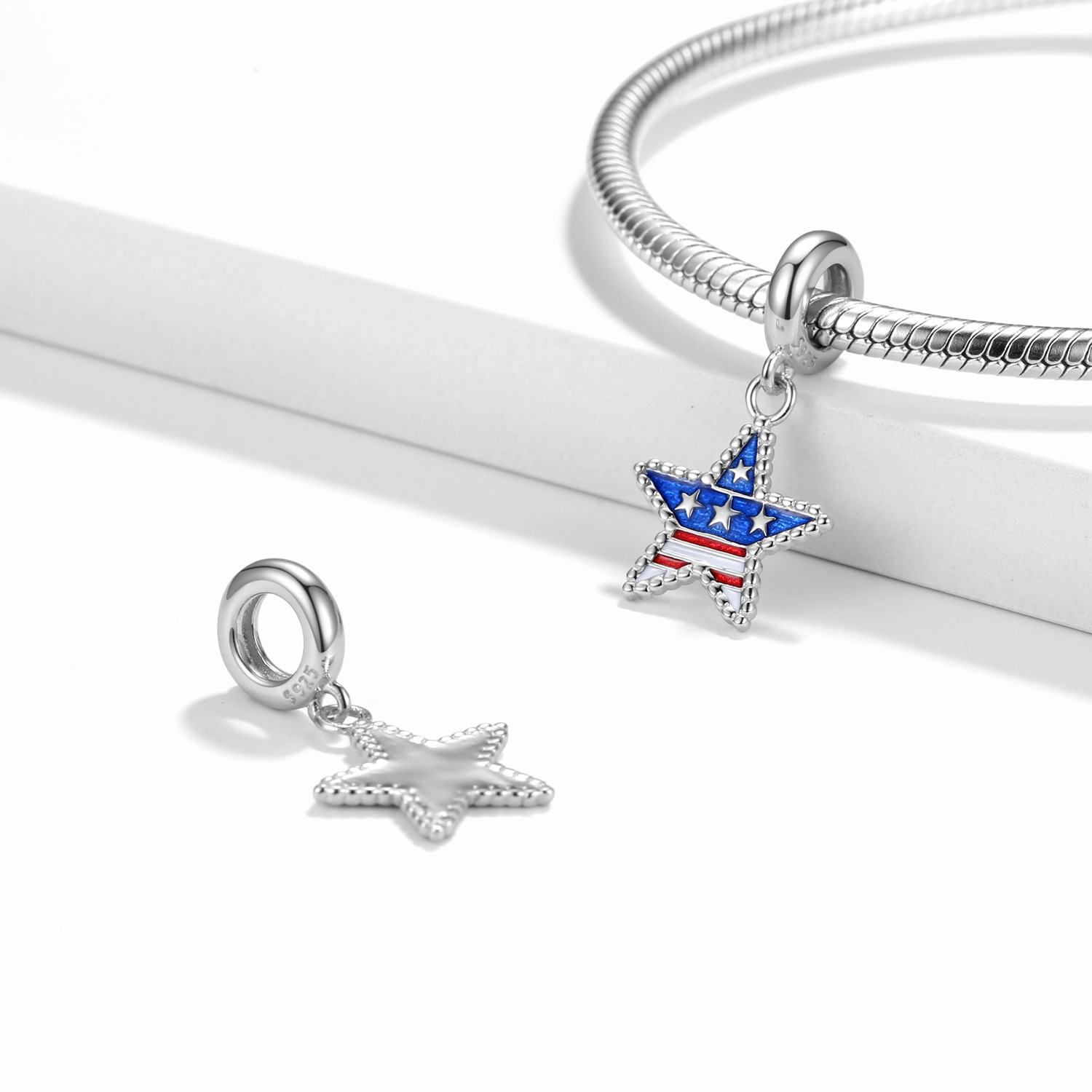 Dessin Original Star Argent Sterling Émail Bijoux Accessoires display picture 2