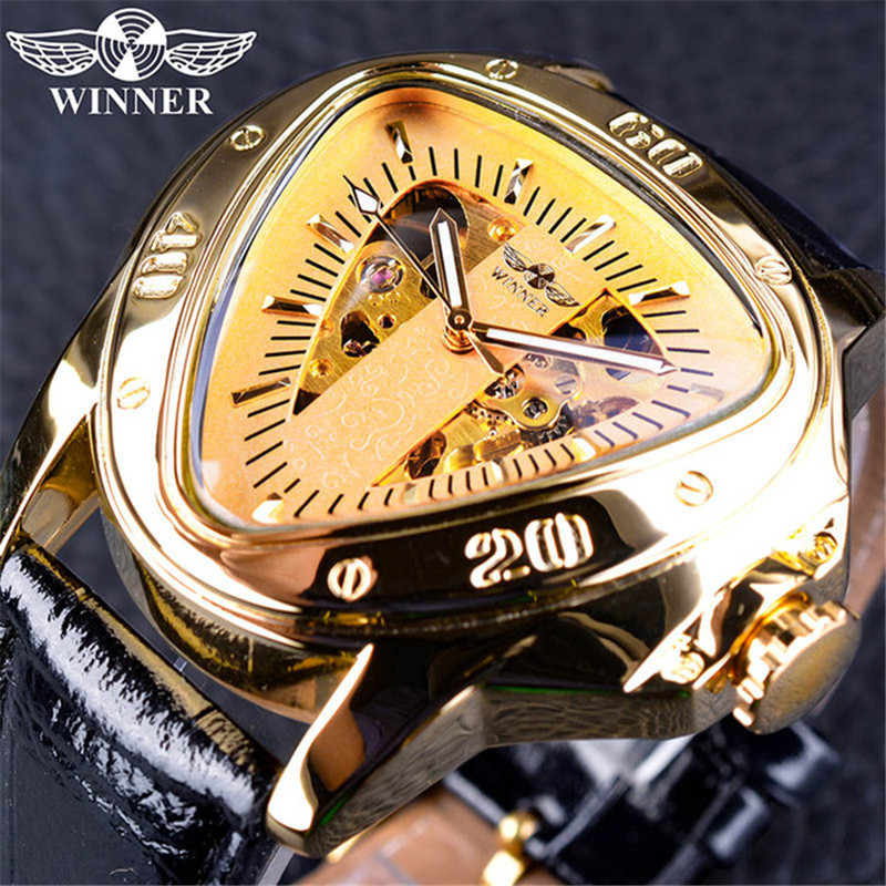 Men's Automatic Mechanical Watch With Triangular Dial And Case_voghion.com