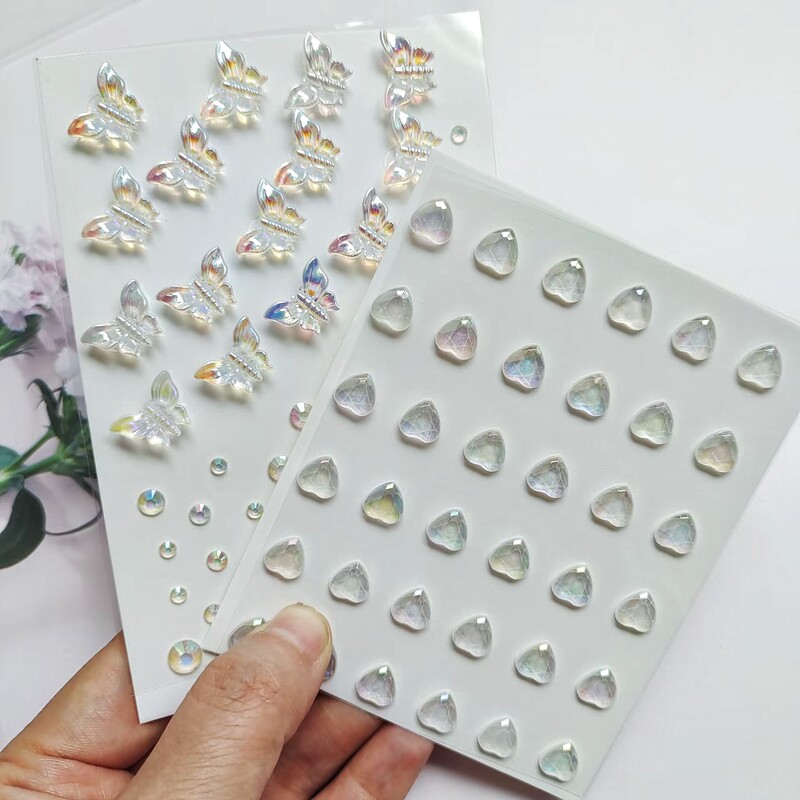 Cosmetic Diamond Patch Eye Makeup Water Drop Diamond Broken Diamond Tears Diamond Patch Adhesive Self-adhesive Color Diamond Makeup Stage Bride Makeup