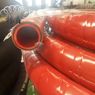 Red carbon-free hose DN51 * 20 m is used to transport high-pressure circulating water hose voltage 6KV on electric furnace in steel plant