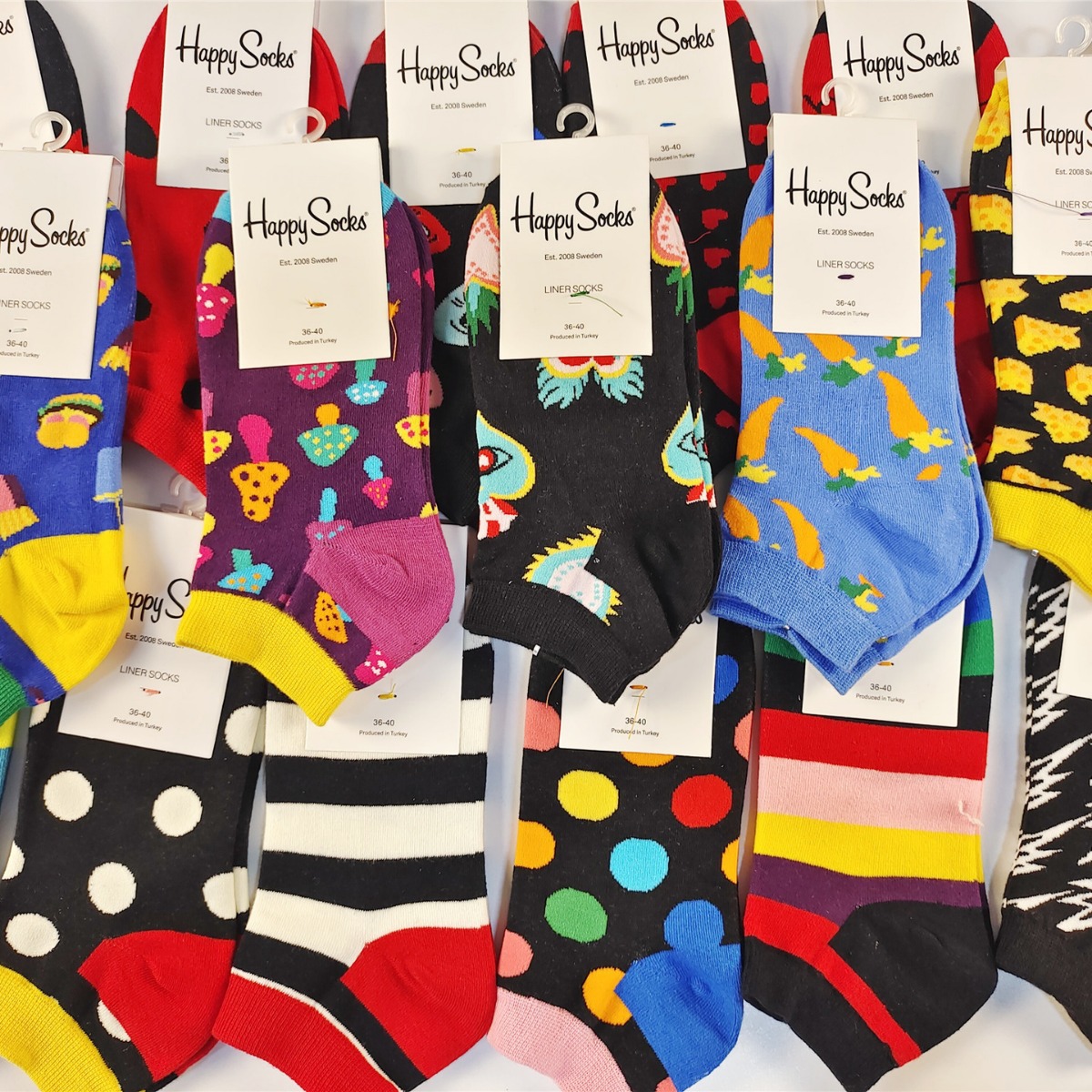 Calcetines de algodón happy socks para mujer estilo sueco_voghion.com