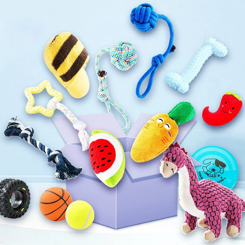 Домашнее животное вокруг мяча Звук Собака Игрушка Щенок красочный колокольчик мяч цвет резиновый тканый Радужный шар поставки