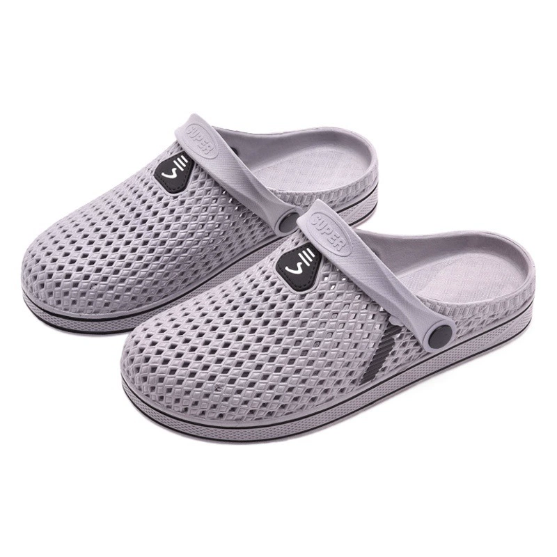 Туфли с дырками, мужские сандалии, Нескользящие, модная верхняя одежда Baotou, летние мужские сандалии на толстой подошве, домашние сандалии с двумя носами в Корейском стиле