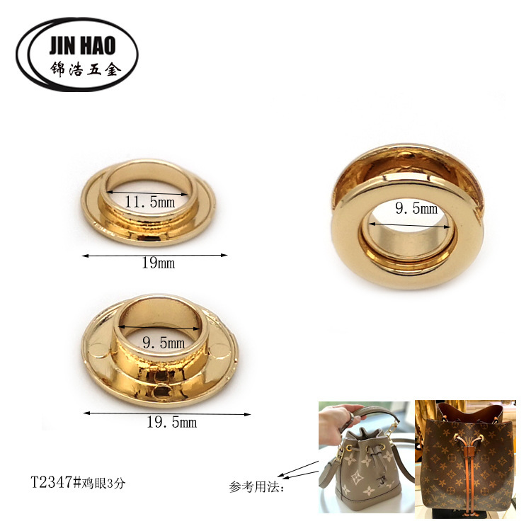 合金ラウンドアイレットバックル 3 ポイントバキュームアイバッグ衣類フォトアルバムハードウェアバキュームアイメタル両面アイレット|undefined