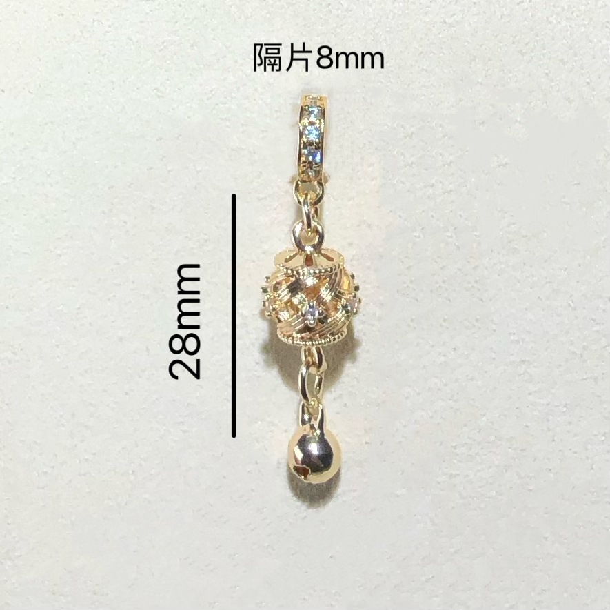 High Color Retention 14K Gold-Filled Crystal DIY Accessories Heavy Tassel Pendant Spacer Beads Bracelet Necklace Beaded Accessories