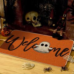 ハロウィンフロアマット、玄関ドアマット、浴室吸水性フットマット、ホリデーデコレーションマット、TEMUドロップシッピング