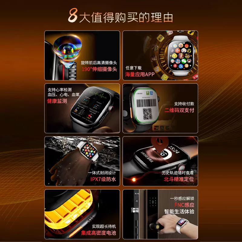 Huaqiang North 5G умные многофункциональные часы S9 Honeycomb Edition, свежая сборка, поддержка быстрой загрузки игр, передовые технологии, мониторинг пульса