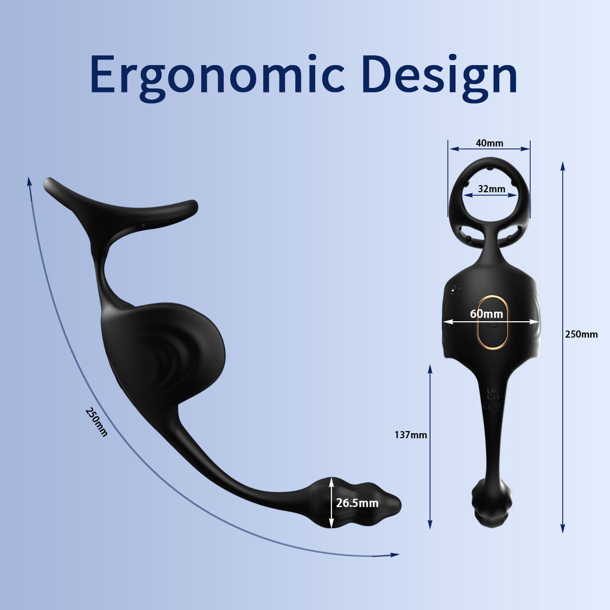 3-in-1 Vibrating Prostate Massager with Scrotum Ring and Anal Plug, 10 Frequencies, APP Control — detail image 7