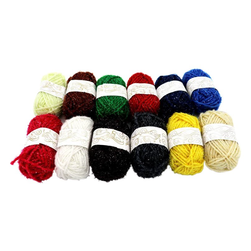 12-цветная детская поделка ручной работы шерсть детский сад ручной работы материал своими руками креативная тканая яркая шелковая шерсть