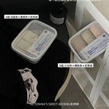 新款包邮高腰微收束棉少女内裤无痕舒适透气不卷边女士三角裤盒装