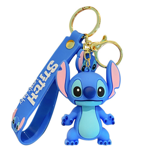 Cartoon cute Stitch keychain soft plastic personalized doll car bag pendant buckle pendant small gift wholesale