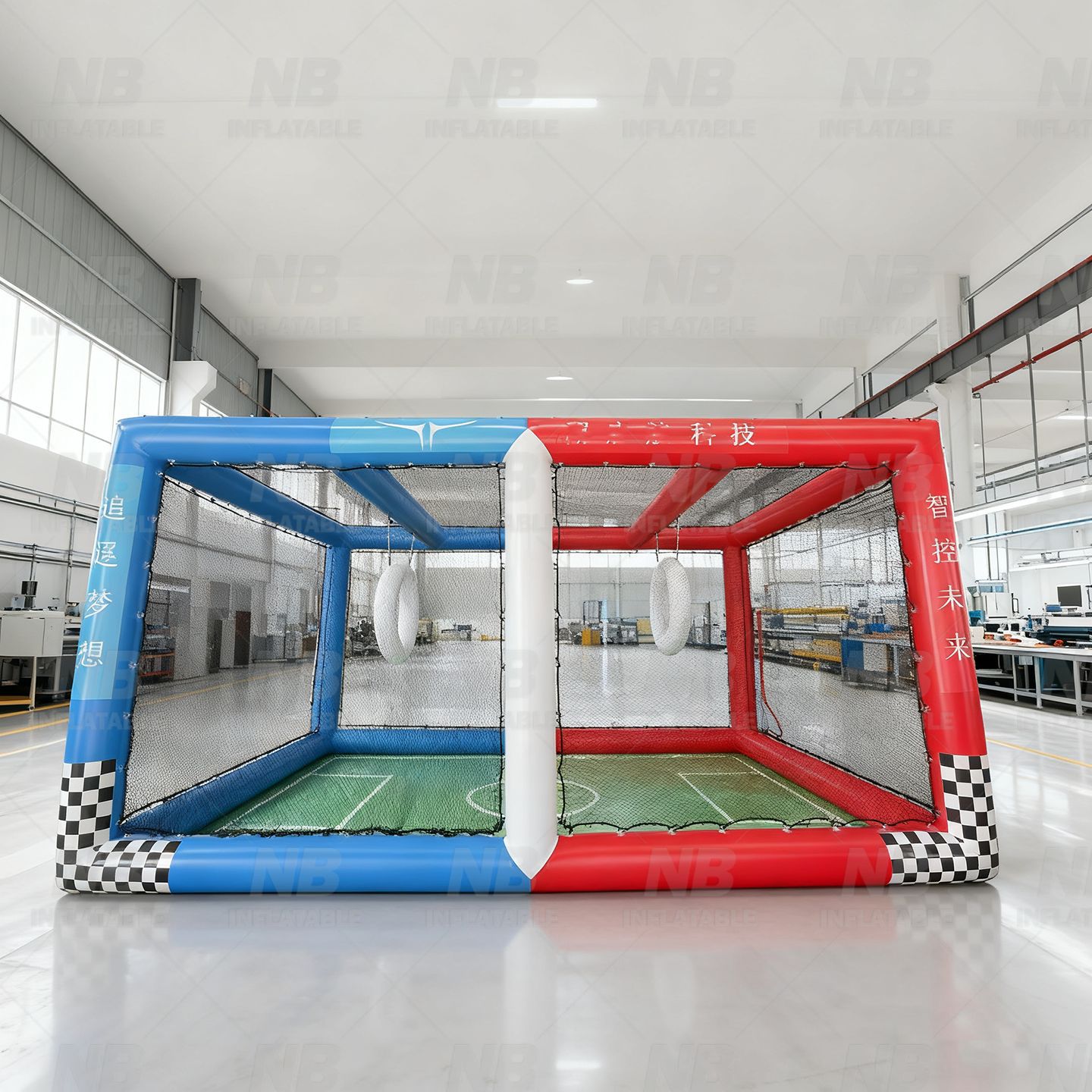 marco de modelo de aire de jaula de entrenamiento de campo de juego de vuelo inflable para campo de fútbol no tripulado juvenil nacional
