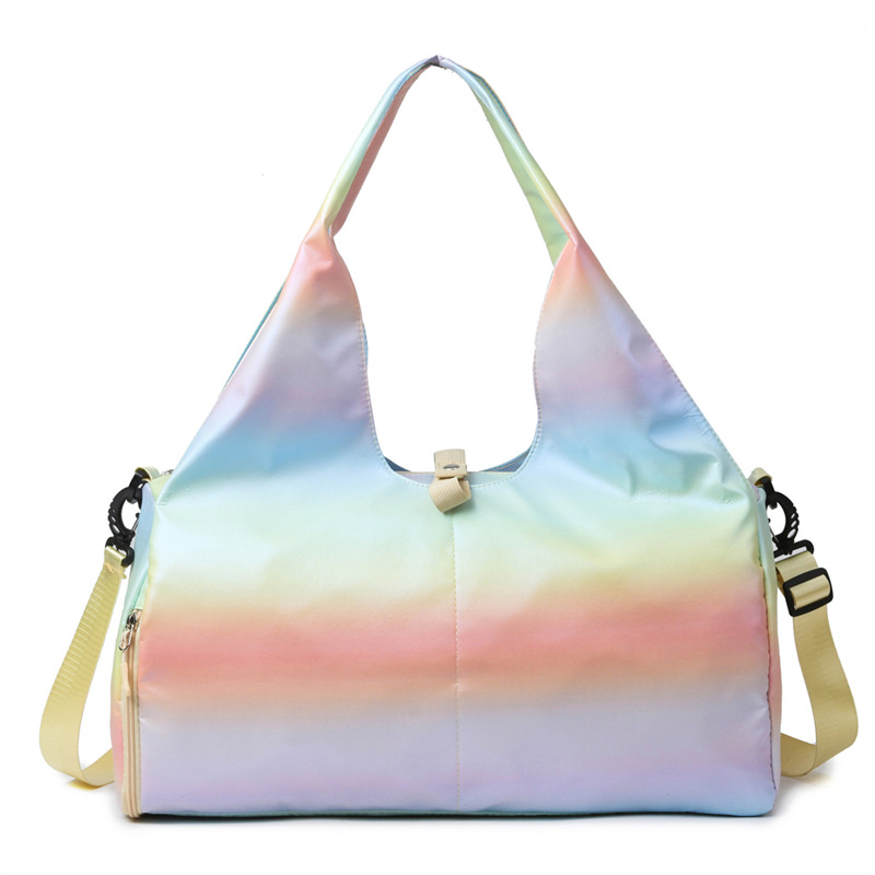 Venta caliente de comercio exterior, bolsa de viaje colorida de moda, bolsa de almacenamiento de equipaje de viaje al aire libre multifuncional, bolsa de yoga de fitness deportivo