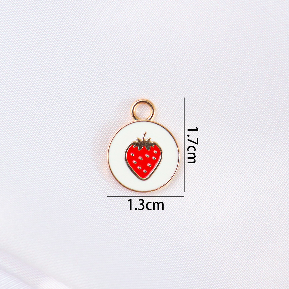 Colgante de frutas de aleación con gota de aceite, DIY pulseras y pendientes