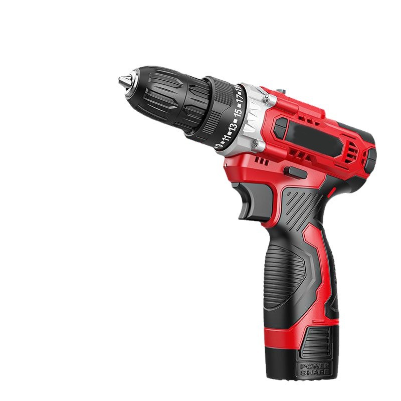 Taladro recargable sin escobillas, taladro eléctrico de litio de dos velocidades, taladro eléctrico doméstico, destornillador eléctrico de alta potencia al por mayor