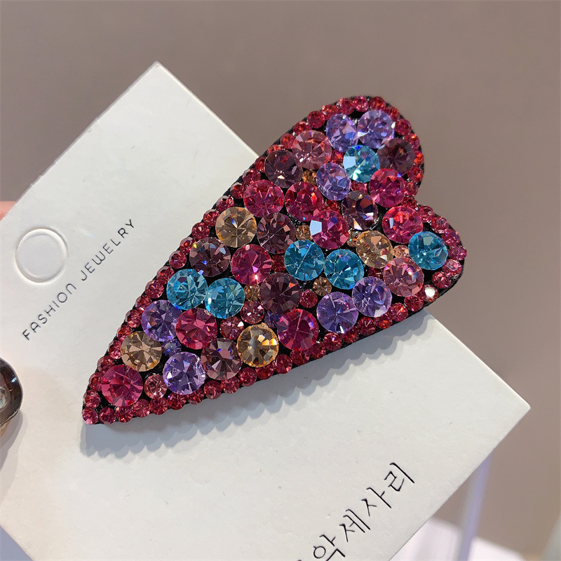 Fashion Heart Shape Rhinestone Inlay Rhinestones Hair Clip 1 Piece display picture 2